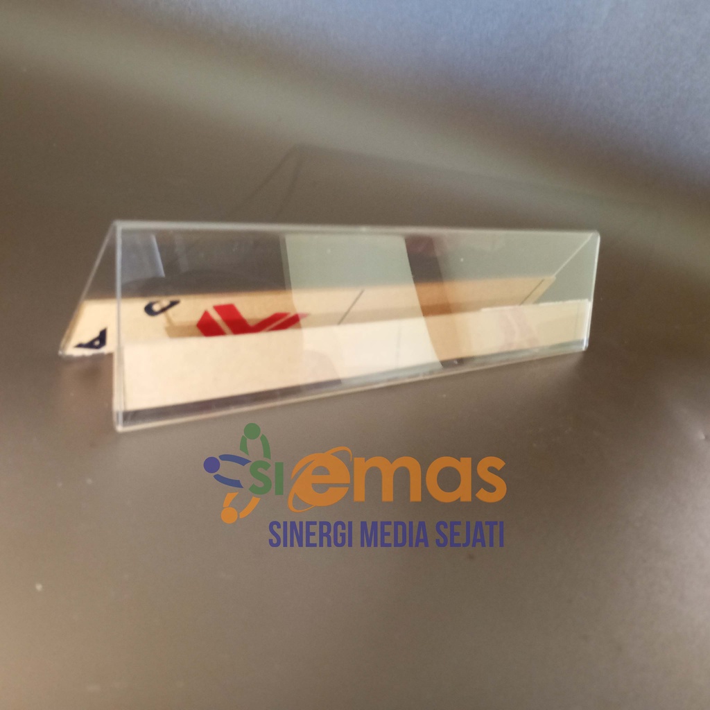 Akrilik Nama Meja | Akrilik Tag Meja 2 Sisi |Tag Papan Nama Meja Akrilik Transparan| Papan Meja Akri