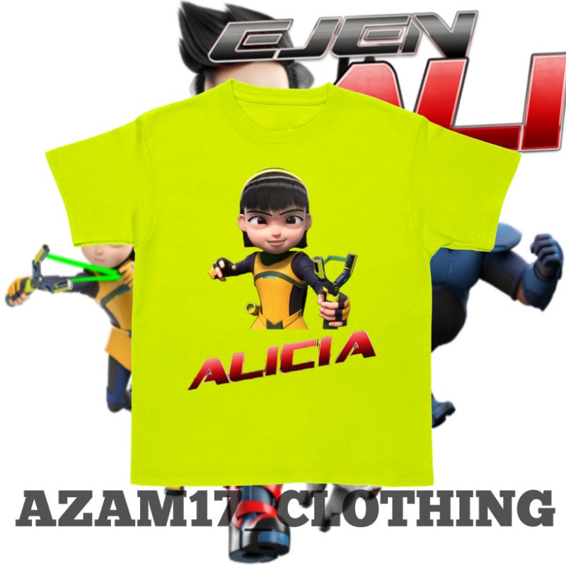 (BISA COD) Kaos Tshirt Baju Anak Ejen Ali Ejen Alicia Film Animasi Ejen Ali Pakaian Anak Laki Laki P
