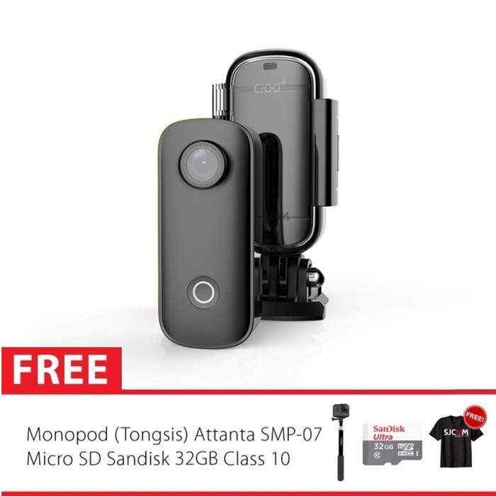 Discam Sjcam C100 Plus Body Cam Thumb Magnetic Mini Camera Basic 32Gb