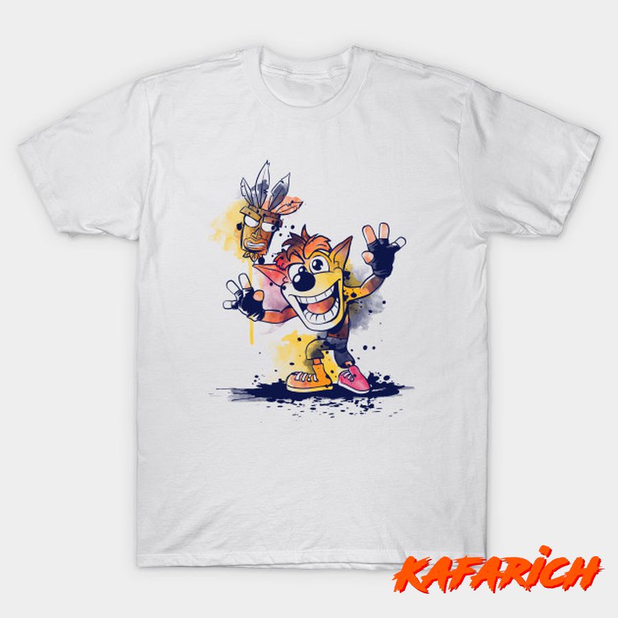 Kaos Custom Popular Watercolor Bandicoot Crash Bandicoot Video Game