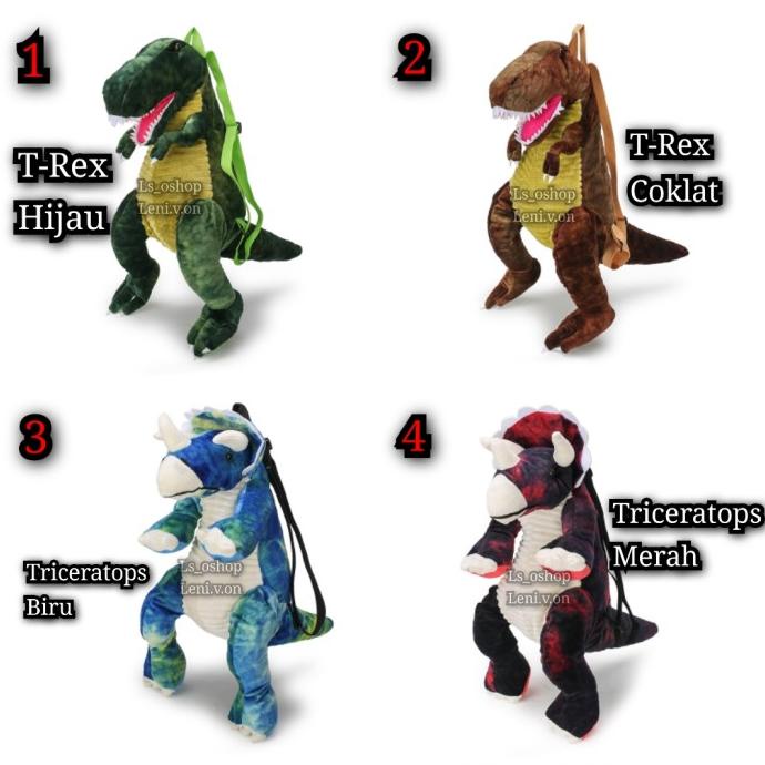 Tas Karakter Dino / Tas Dinosaurus / Tas Ransel Anak / Tas Boneka Dino