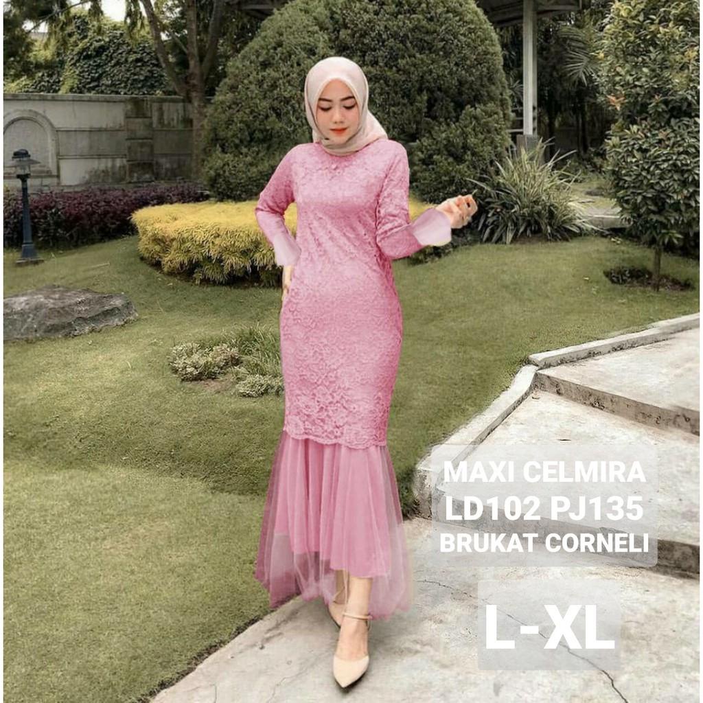 FASHION MAXI CELMIRA BRUKAT  / COD / MAXI BRUKAT WANITA / MAXI WANITA KONDANGAN /GAMIS/MAXI TERLARIS
