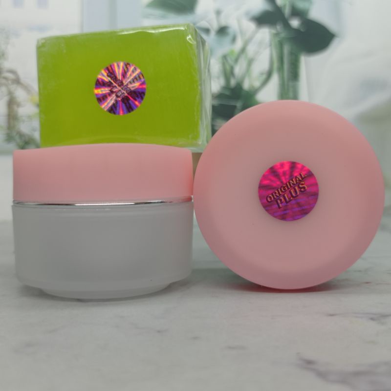 (Hologram)Paket Herbal Hijau/Pink Berhologram