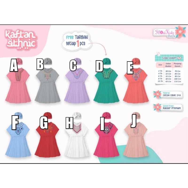MUSLIM KAFTAN ETHNIC FREE TURBAN BY FLOWKIDS DAILY