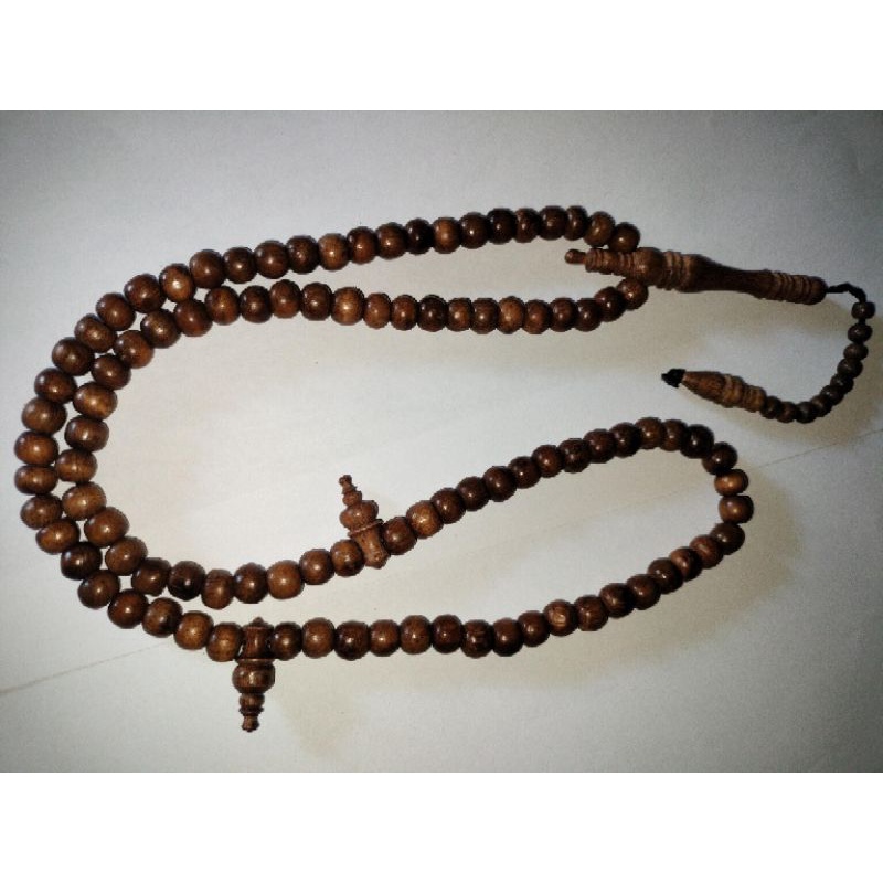 Tasbih kayu semar aktif bertuah alami 8mm 99butir
