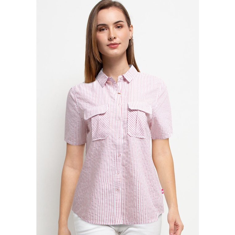 Kemeja Wanita Cardinal Original Cewek Kasual Katun Loose Fit Perempuan
