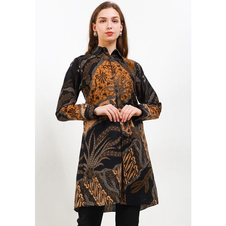 Kemeja Wanita Batik Suryamas Original Bergaya Modern Cewek Klasik Katun Lenjeh Perempuan
