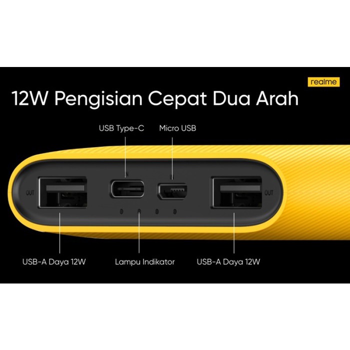 REALME POWERBANK 2I 10000MAH QUICK CHARGE DUAL OUTPUT GARANSI RESMI