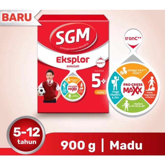 sgm 5+ madu 900gr / susu bubuk 5 plus madu 900 gr 5-12 tahun dpb02