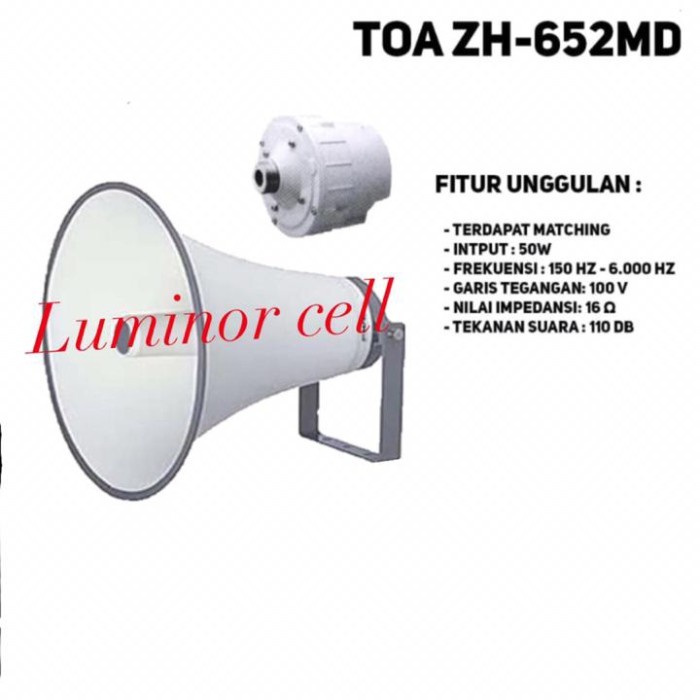 TOA HORN SPEAKER ZH-652 MD/ZH-652MD CORONG SPEAKER 50watt matching