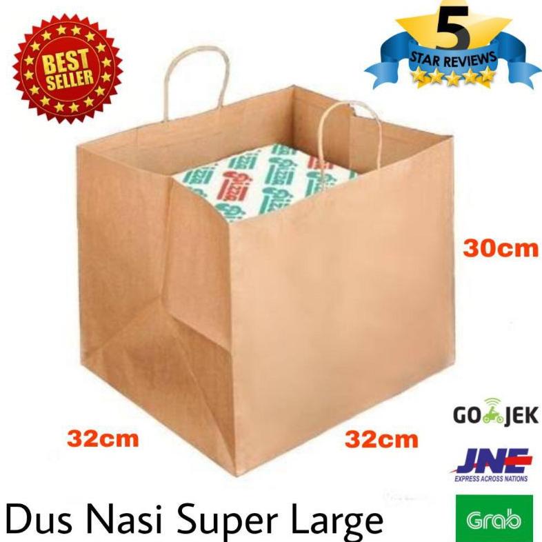 

Paperbag Dus Nasi Super Large 32X32X30 Goodie Bag Tas Kertas Promo Best Seller!