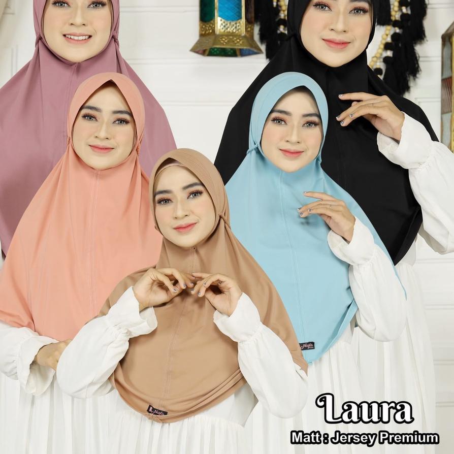 TALI KEPANG BERGO INSTAN TALI KEPANG LAURA BAHAN JERSEY PREMIUM SAFA HIJAB