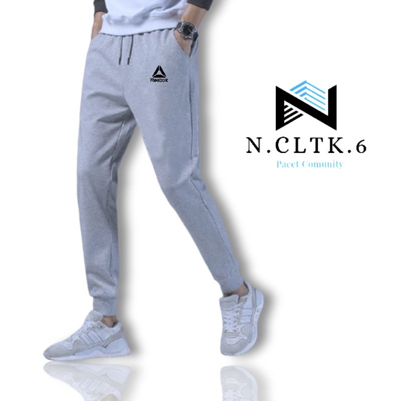 TRAINING PANJANG M L XL XXL HITAM SWEATPANTS BAHAN BABY TERRY LEMBUT