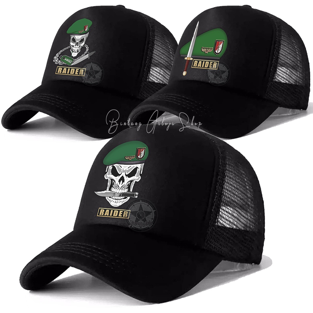 (Exclusive) Topi RAIDER TNI - AD Light Gold
