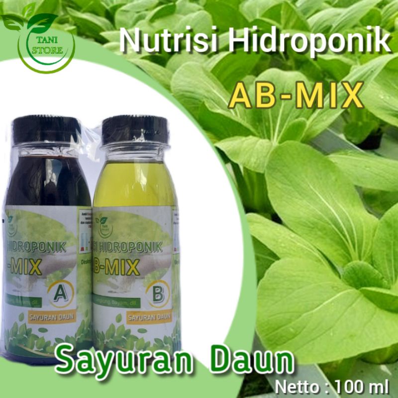 Nutrisi Ab Mix Sayuran Daun 100ml_Hidroponik