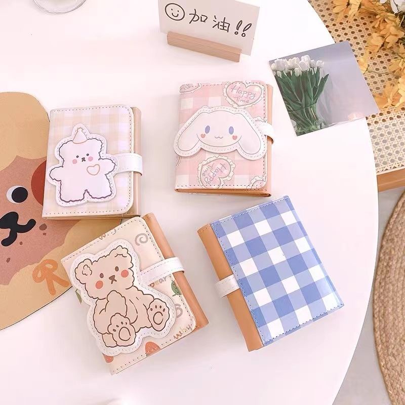 Sera original wallet niche design female cute bunny plaid student card bag with multiple card slots small ins style short style