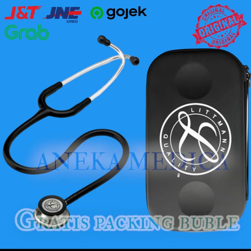 paket stetoskop littmann classic III black dan case