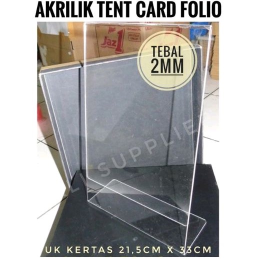 TEMPAT BROSUR / TENT HOLDER A4 / TENT CARD AKRILIK DISPLAY F4 / FOLIO MODEL L