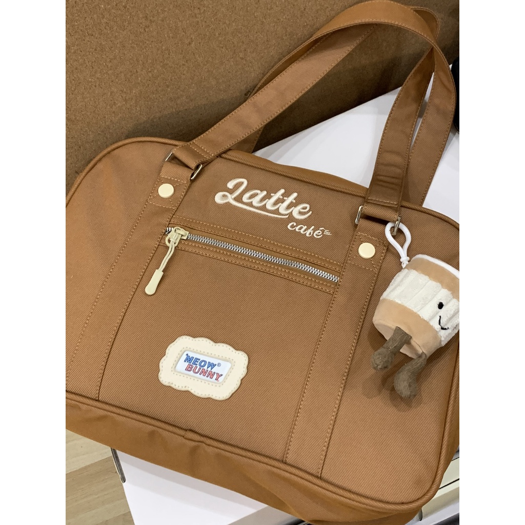 Sera American retro tas bahu baru mahasiswa kelas komuter tas Messenger penggunaan ganda kasual nilon tote tas wanita