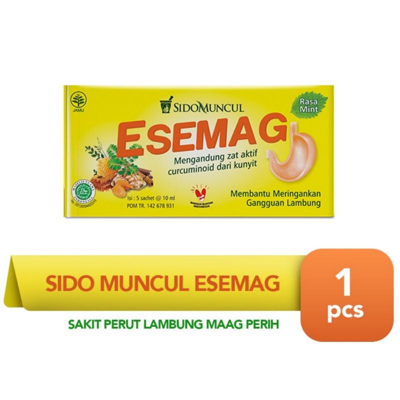 Esemag Cair 1 Dus 5 SACHETS @ 10ml - Sakit Perut Lambung Maag Perih