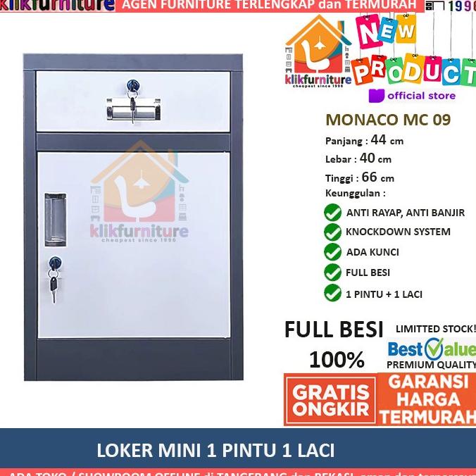 

Terlaris Loker Besi Mini 1 Pintu 1 Laci Monaco 09 Limited Edition