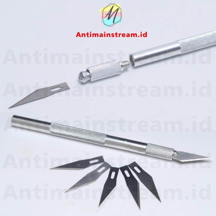 

Termurah Craft Knife Bonus 5 Pcs Refill Pen Cutter Metal