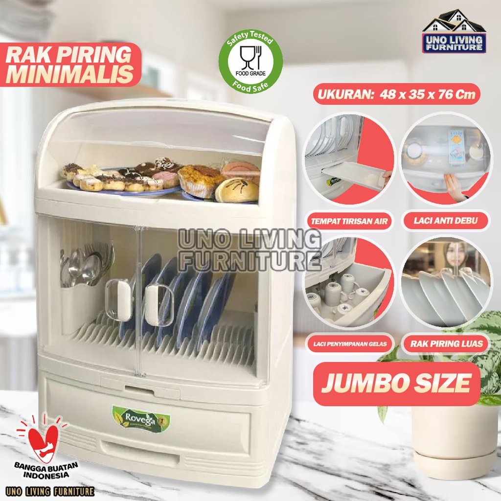 [Cod] Rak Piring Plastik Rovega Pladys Rak Piring Plastik Murah Rovega Original
