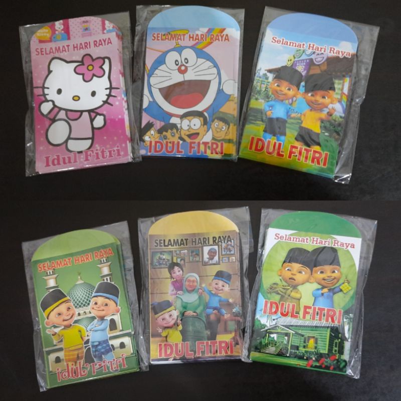 

Amplop Lebaran keren motif Kartun/animasi, snack/jajanan
