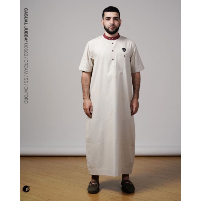 JUBAH CASUAL SAMASE U068 SS OXFORD