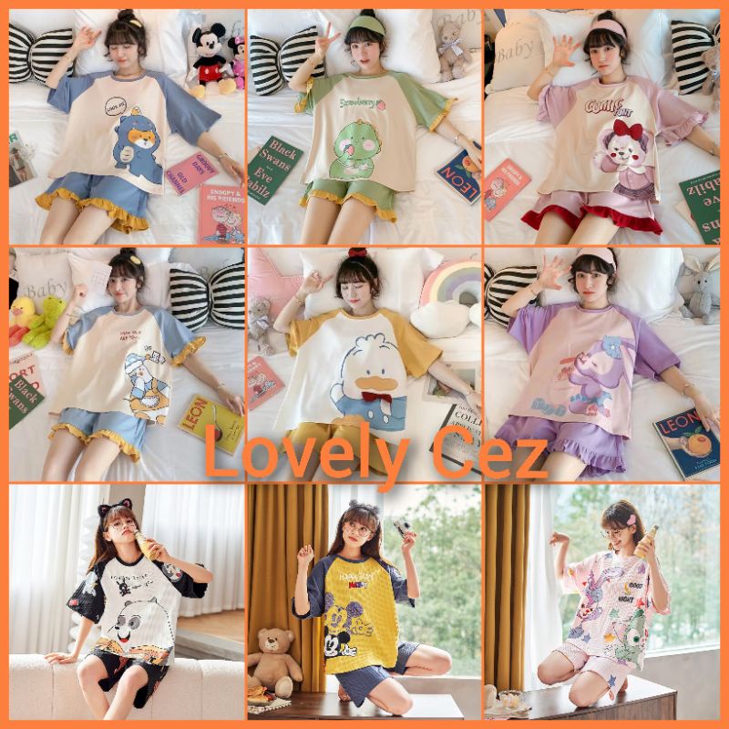 Piyama PP Remaja/Dewasa Import Lucu Baju Santai Import