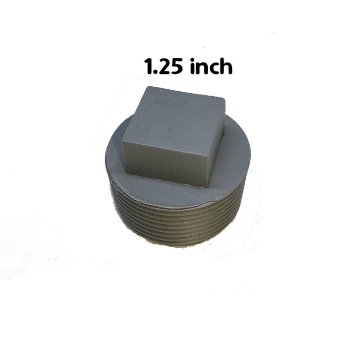 Tutup Drat Luar 1.25 inch 1-1/4 inch Plug Dop Drat Luar Pvc Plastik murah