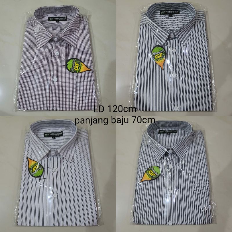 Kemeja Pria Lengan Pendek Garis Motif GF Greenfalo