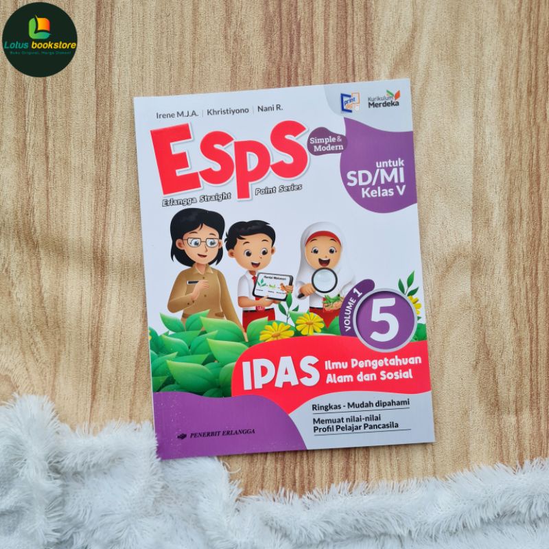 Esps IPAS SD Kelas 5 Vol.1 - Kurikulum Merdeka - Penerbit Erlangga - Buku Original