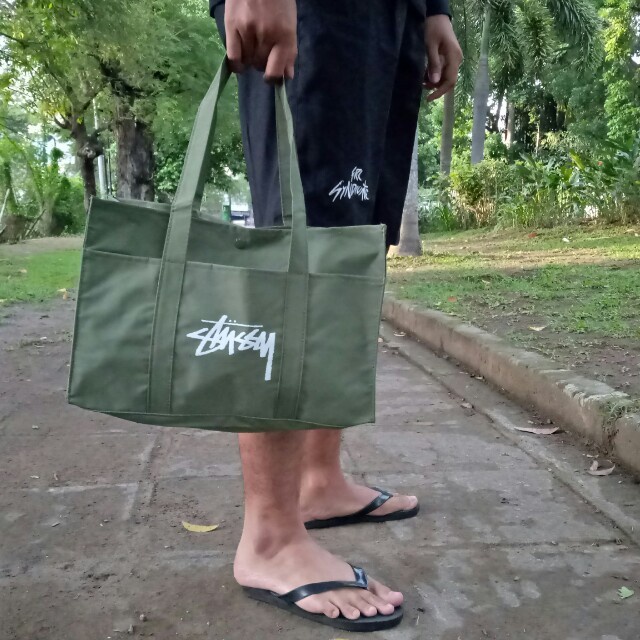 Stussy Military Green Tote Bag 100  Stussy from Japan