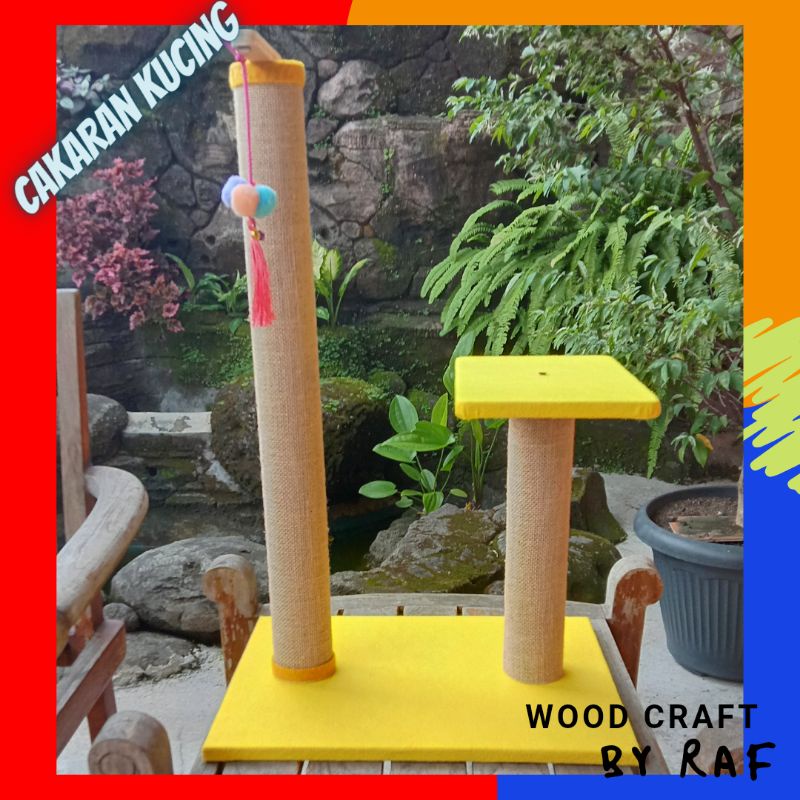 cakaran kucing 60 cm 2tiang / garukan kucing / cat condo