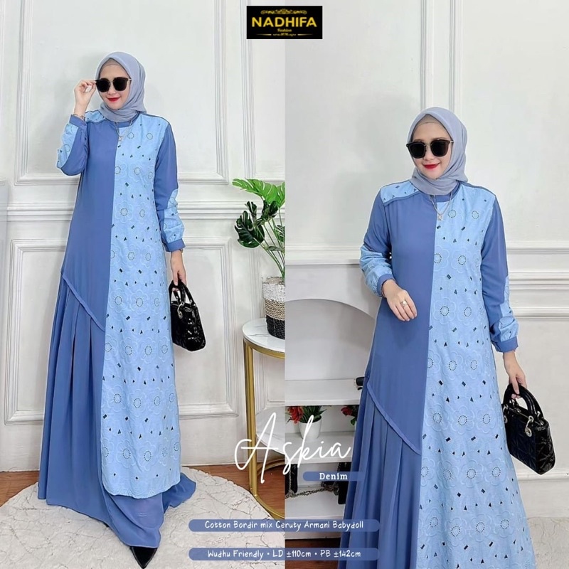 Askia dress premium / gamis lebaran BY NADHIFA
