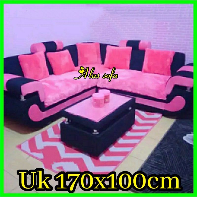 Alas Sarung Sofa Tamu Bulu Rasfur Ukuran 170X100cm Dan 100X85cm 3 2 Seater Tempat Dudukan Alas Kursi
