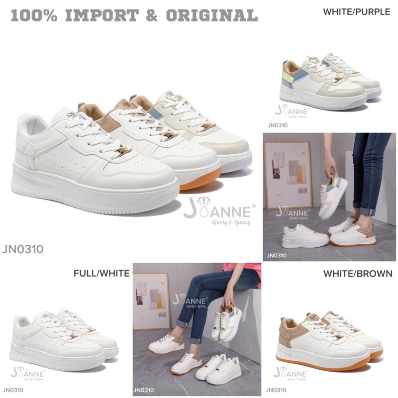 [ORIGINAL] JOANNE Leather Sport Sneakers Shoes Wanita #JN0310