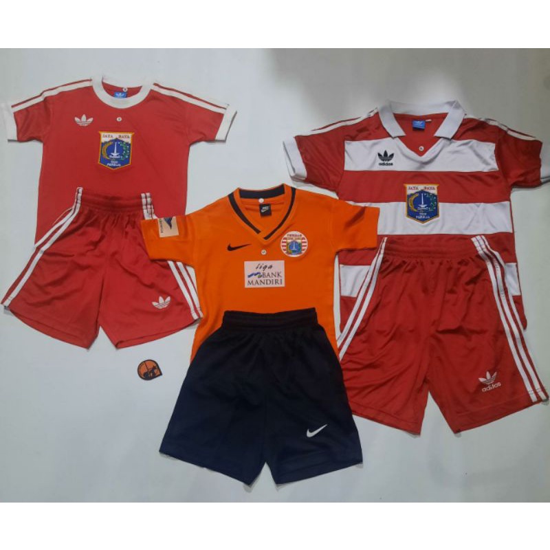 Jersey Retro Anak Persija 1979,1985,2001 + Celana | Jersey Persija setelan | Great Orange