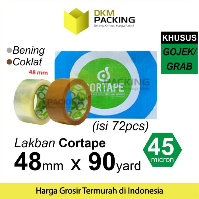 

Terlaris Lakban 48Mm X 90Yard Cortape Plakban Isolasi Premium Ojol /Dus