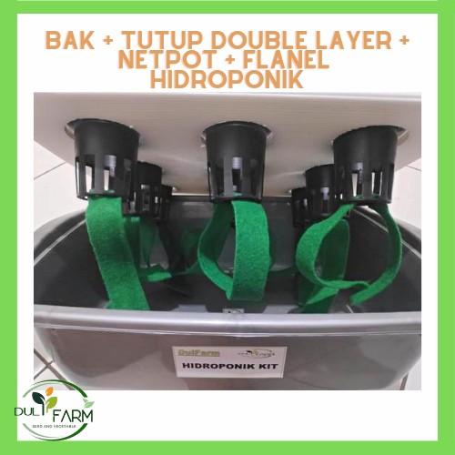 

Terlaris Starter Kit Hidroponik Bak Tutup Netpot Flanel Impraboard 9 Lubang 6Mm