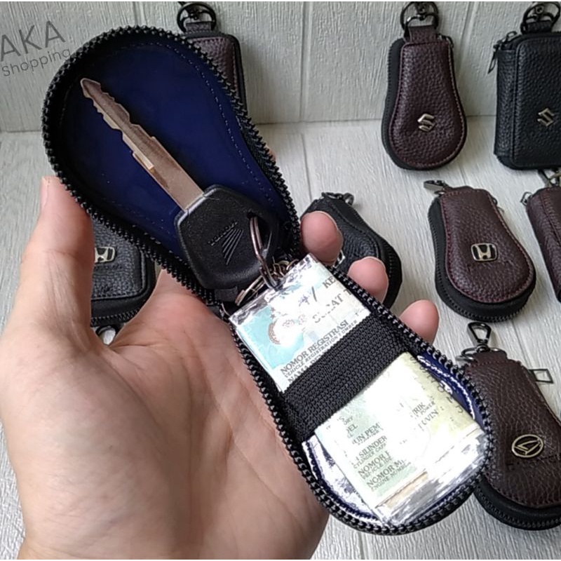 [GK MERK04] Dompet STNK Gantungan  Kunci Mobil | Bahan Kulit Sintetis