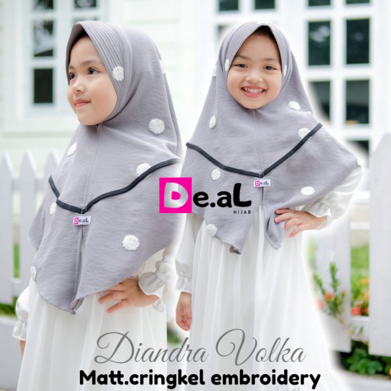 HIJAB ANAK CRINGKLE / hijab diandra polkadot terbaru