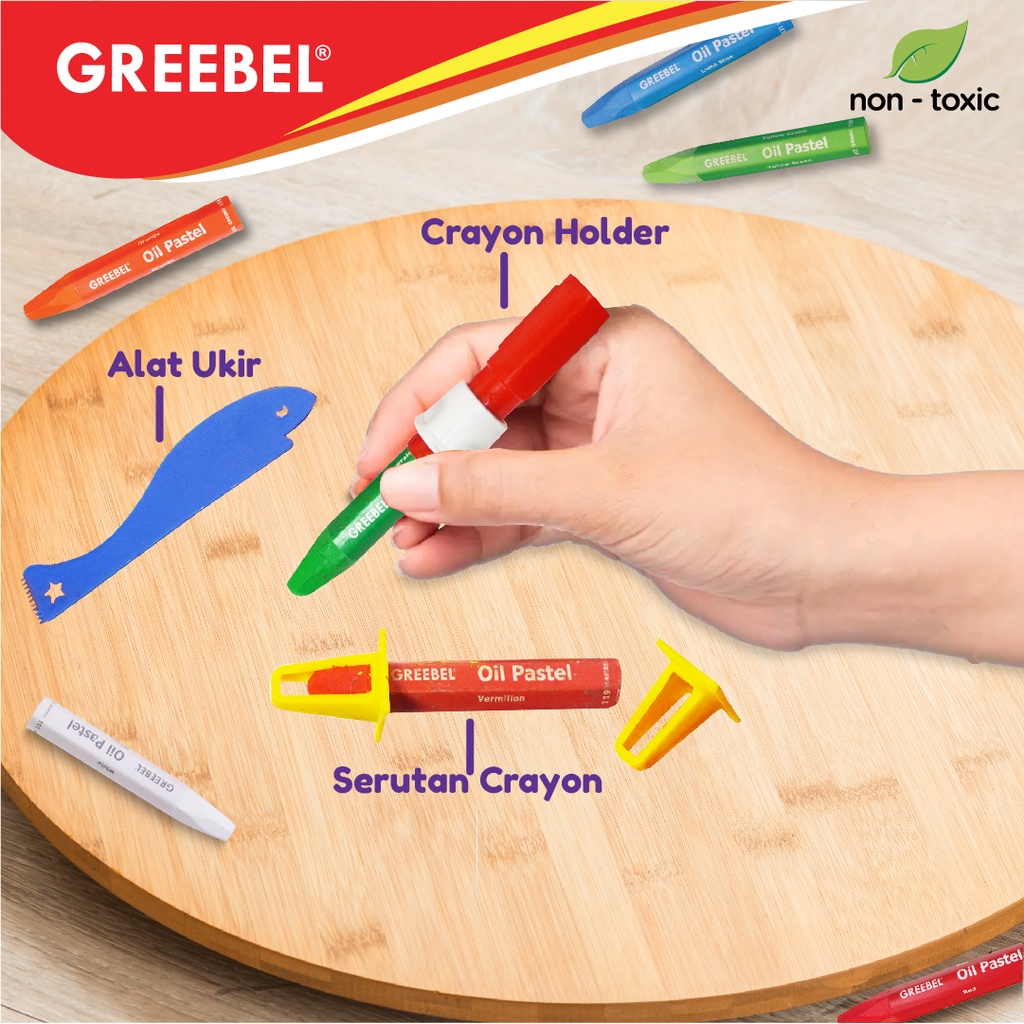 

Greebel Crayon Krayon Kids Oil Pastel Isi (36 Warna) / Tidak Berdebu & Cerah Untuk Sekolah Anak &