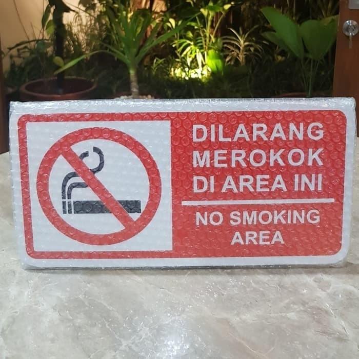 

Terlaris Diilarang Merokok Sign No Smoking Area Plat Aluminium 40X20Cm