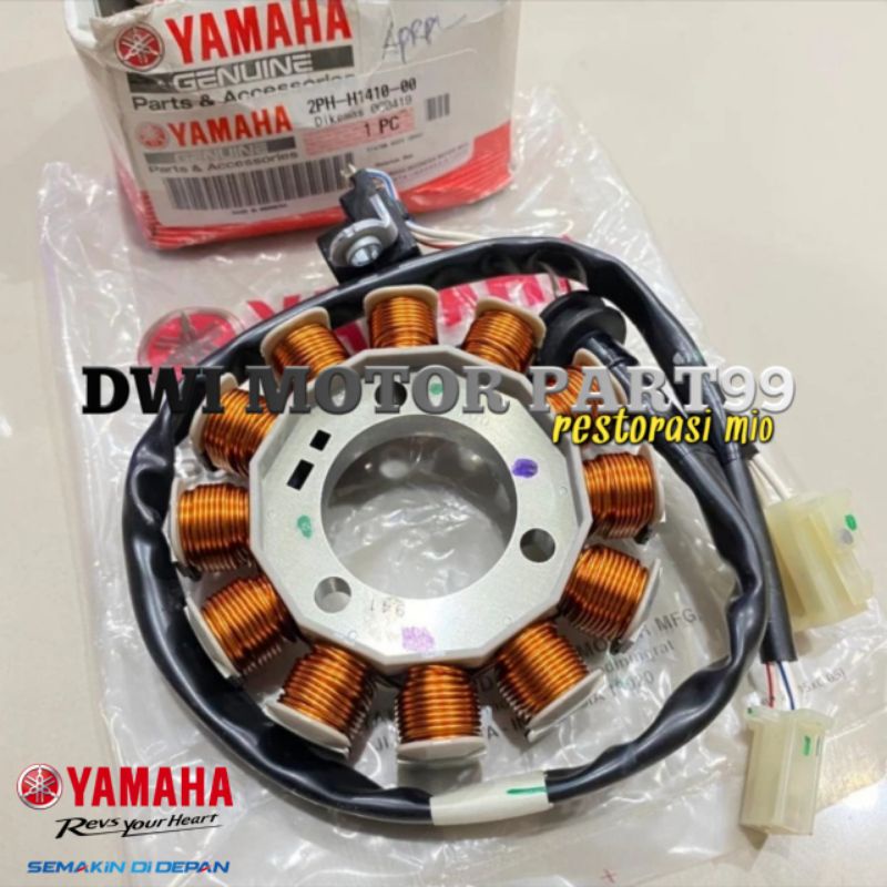 SPUL ASSY STATOR KOMPLIT PULSER MIO M3 MIO Z SOUL GT 125 ORIGINAL YAMAHA