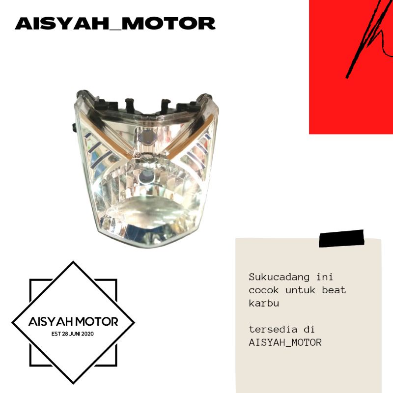 Reflektor Lampu Depan Honda Beat FI Esp Tahun 2015