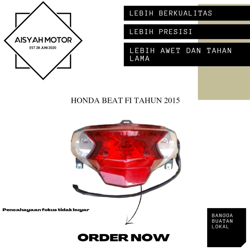 Reflektor Lampu Belakang Honda Beat FI Esp Tahun 2015