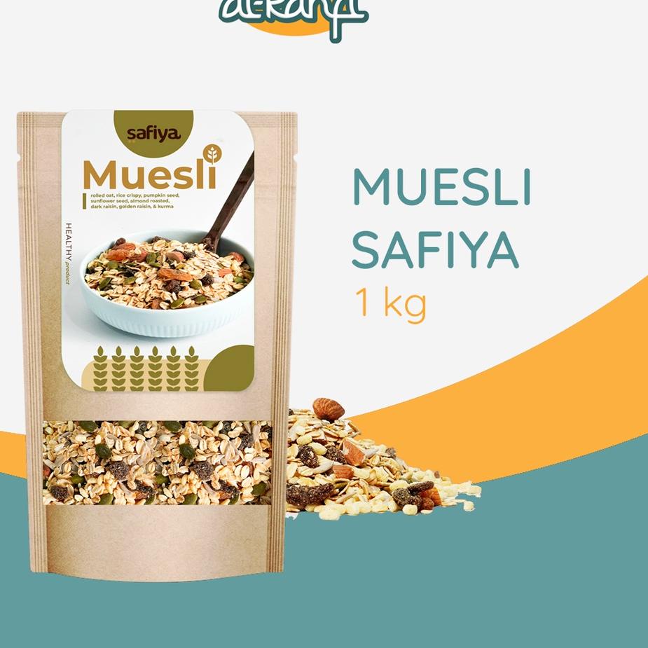 

Kualitas Terbaik 4k4JyMuesli Safiya 1 Kg Sereal Makanan Ringan dan Sarapan Sehat Premium