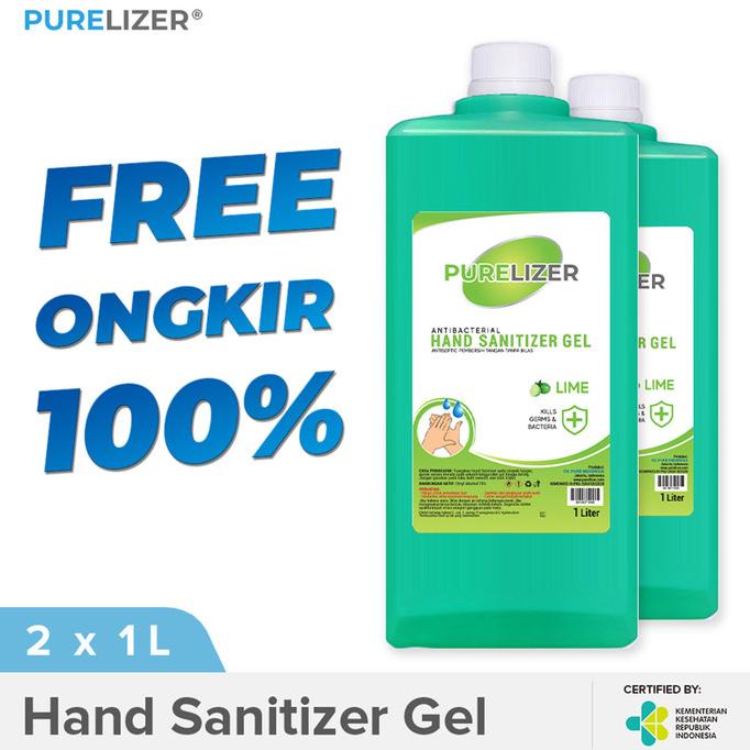 Hand Sanitizer Gel 2 Liter PURELIZER Refill Handsanitizer 1L x2 pcs